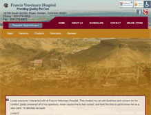 Tablet Screenshot of francisvet.com
